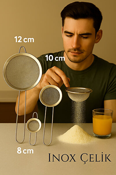 Transformacion Inox Strainer Set - 3 Sizes Multi-Purpose Strainer 304 Steel for Professionals 722027