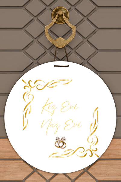 Dormot Μοντέρνα ψηφιακή εκτύπωση Χρυσό Στολίδι για την πόρτα του σπιτιού της κοπέλας Naz