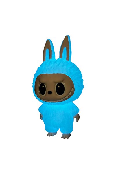 3DONE MODELS Figurină Labubu – Personaj de colecție, imprimat 3D, albastru fl...