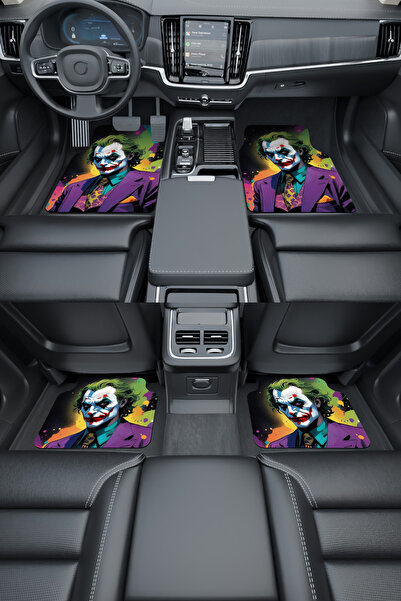 Dormot Modern Dijital Baskı Renkli Joker Universal Araba Paspası, Oto Paspas