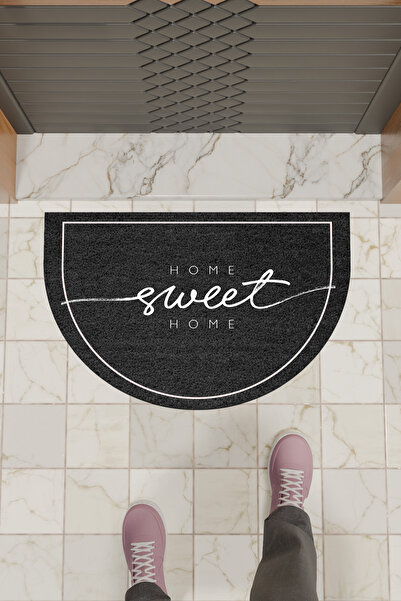 Dormot ممسحة أرجل رقمية حديثة باللون الأسود Home Sweet Home - ممسحة أمام الباب