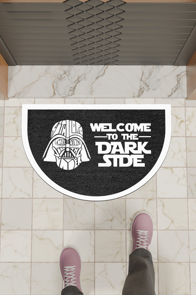Dormot Modern Digital Rug Black Welcome Dark Stde Rug - Doorway Mat