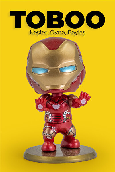 shop Iron Hero Bobble-Head Koleksiyon Figürü – 10 cm Mini Tasarım