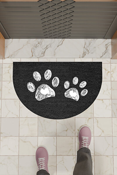 Dormot Modern Digital Doormat Black Double Paw Doormat - Front Door Mat