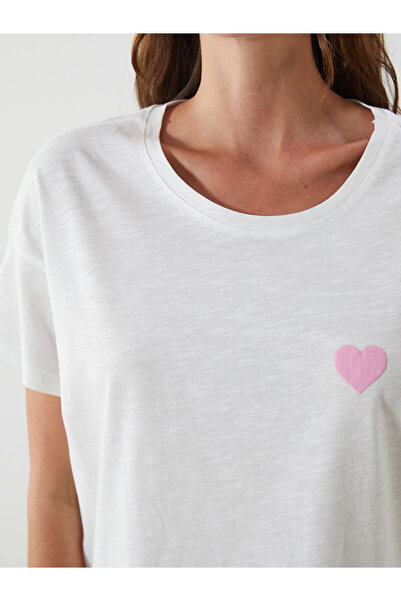 LC Waikiki Quality Parts from Celebi Store |   Crew Neck Heart Printed Women's Pajama Set