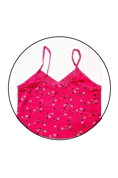 No8 Home Women's Strappy Patterned Athlete Lacy Cotton Combed Cotton D4