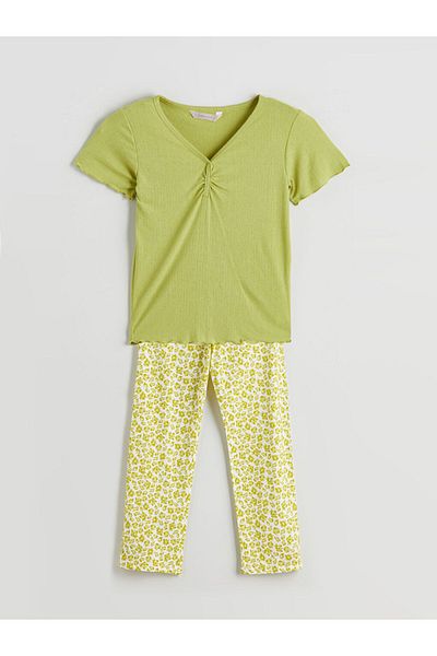 LC Waikiki Quality Parts from Celebi Store |   V-Neck Floral Women's Pajama Set