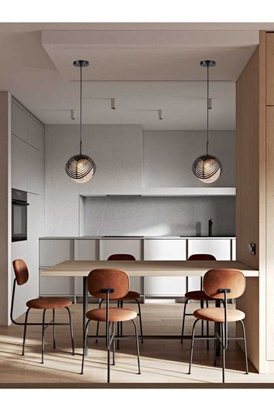 best power Modern Pendant Light 2249-1 with 80cm Adjustable Length, E27 Bulb Socket (Bulb Not Included)
