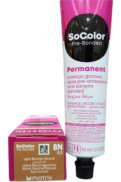 Matrix صبغة شعر دائمة مسبقة الترابط من سو كولور 8N (80 مل)