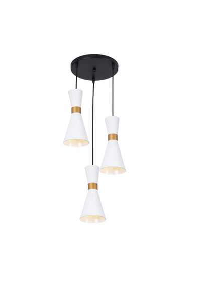 best power Modern 3-Lamp Chandelier 1062 with Metal Frame, E27 Base, 140cm Adjustable Length – Pendant Light