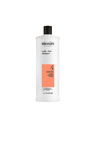 Nioxin System 4 – Shampoo – Gefärbtes Und Geschädigtes Haar Mit Fortgeschrittener Schwächung, 1000