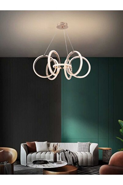 best power Modern Acrylic LED Chandelier 6194-6 with 3 Lighting Modes, 80W Power, 100CM Adjustable Length