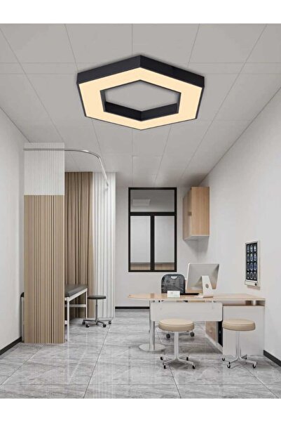 best power مصباح سقف LED سداسي الشكل مجوف حديث 9676-600 – 24 واط، عرض 60 سم، ...