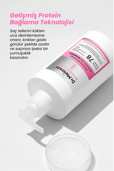 Dr.Melaxin Proteinli Onarıcı Saç Bakım Şampuanı –Aşırı Yıpranmış Saçlar için Onarıcı & Güçlendirici Bakım 400ml