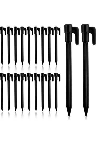 erorex Tent Stakes 100 Pack High Strength Plastic Camping Stakes 14.7 Cm Long Heavy Duty Canopy Anchoring