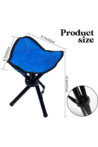 erorex Folding Tripod Stool Portable Chairs Adults Portable Tripod Seat Collapsible Stool Outdoor Camping