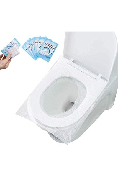 erorex 50 Pcs Travel Disposable Toilet Seat Cover Antibacterial Waterproof Portable Wc Pad Toilet Mat Baby