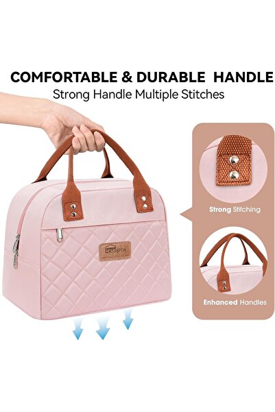 Homespon Geanta pranz, Homespon, picnic izolata, 29x21x16cm, roz