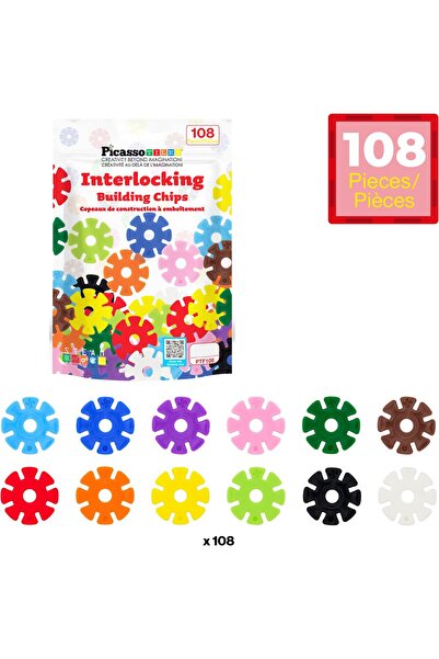 erorex Building Chips Interlocking Construction Blocks Pretend Play Stem Learning Early Education Toy