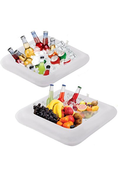 erorex Inflatable Ice Serving Bar Drain Plug Salad Buffet Drinks Food Cooler Tray Party Picnic Camping 24