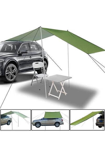 erorex Portable Car Awning Vehicle Awning Sun Shelter 440 * 200Cm Silver Coated Oxford Cloth Waterproof