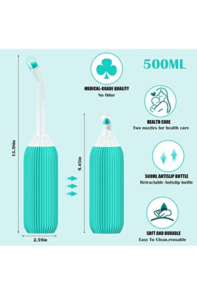 erorex 500Ml Portable Bidet Jet Spray Toilet Peri Bottle Postpartum Care Retractable Handheld Travel Bidet