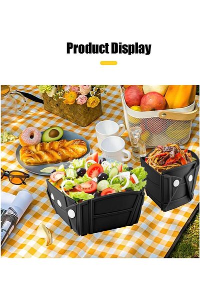 erorex Collapsible Silicone Bowl Plates Silicone Camping Fold Bowl Plates Foldable Tableware Bowl Plate &
