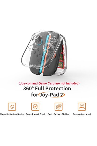 erorex حقيبة تخزين شفافة لجهاز نينتندو سويتش 2 جوي كون، صندوق حماية محمول مقاوم للغبار، حقيبة سفر جوي كون