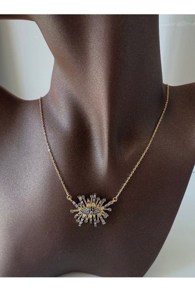 ZENA ACCESSORİES قلادة عين من الفولاذ
