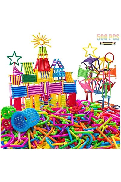 erorex 500 Pcs Smart Sticks Building Toy Building Blocks Different Shape Educational Construction