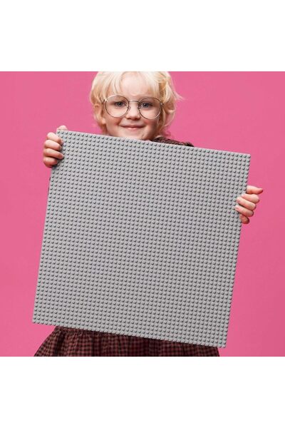 erorex 11024 Classic Grey Baseplate Construction Toy Kids 48X48 Stud Building Base Build Display Board Set