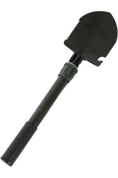 erorex Multi Functional Folding Shovel Compact Portable Garden Spade Serrated Edge Rust Resistant Finish