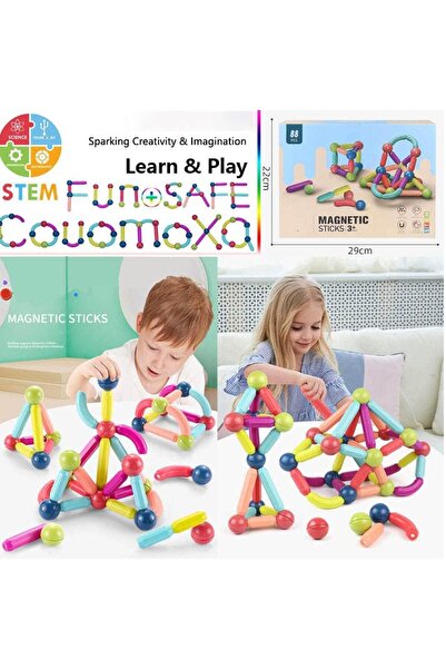 erorex 36 Pcs Magnetic Building Blocks Set Educational 3D Puzzle Stacking Toys Kids Toddlers Non Toxic