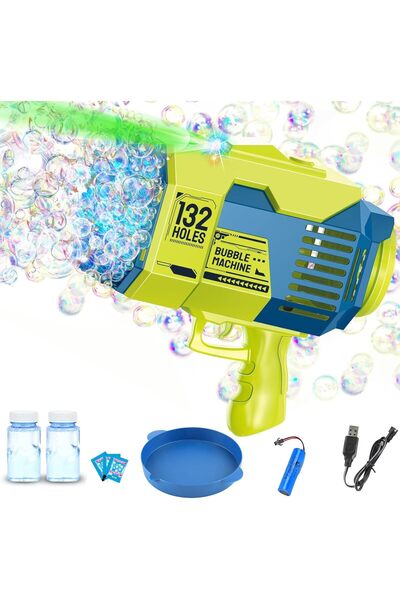 erorex Bubble Machine 132 Hole Bubble Bazooka Gun Light Bubble Maker Adults Kids Toddlers Bubble Maker