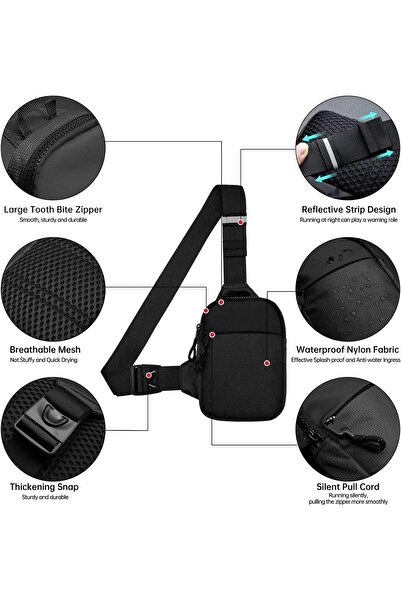 erorex Small Sling Bag Purses Chest Bags Adjustable Shoulder Belt Waterproof Crossbody Fanny Packs Unisex