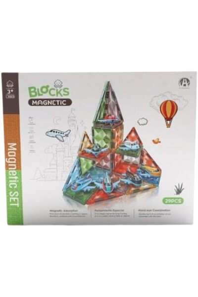 erorex Blocks Magnetic Building Set 29 Pieces Educational Construction Toy For Ages 3+