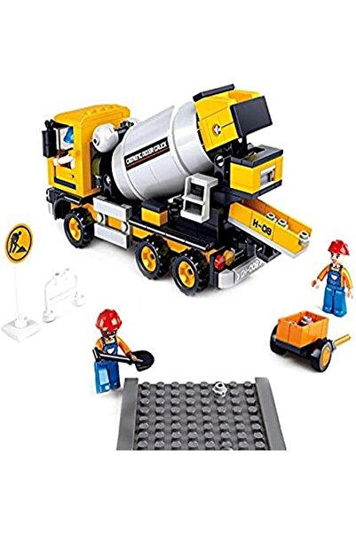 erorex Town Series Cement Mixer Truck Building Block 296 Pcs With 3 Mini Figures For Children 6+ Years Old
