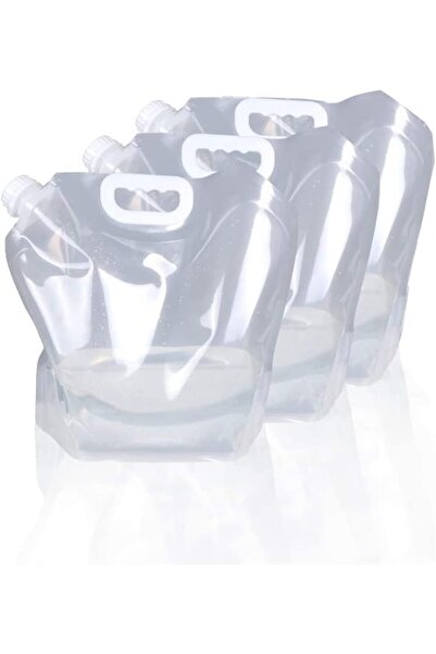 erorex 3 Pieces Foldable Water Container 10L Tight Lid Flexible Water Canister Portable Drinking Water