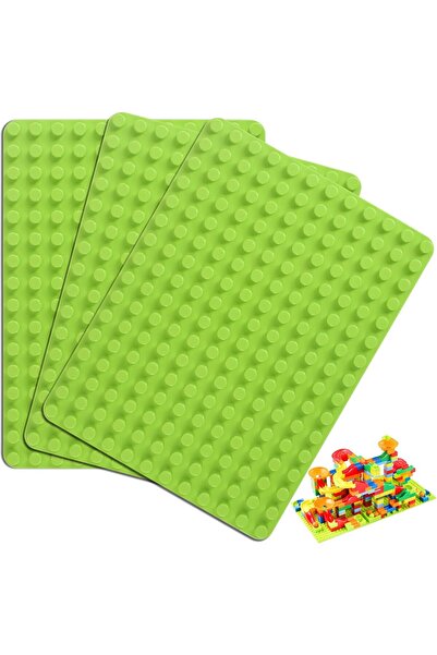 erorex Large Building Blocks Base Plates Compatible All Major Brands 25.5 X 19 Cm Green Classic Building