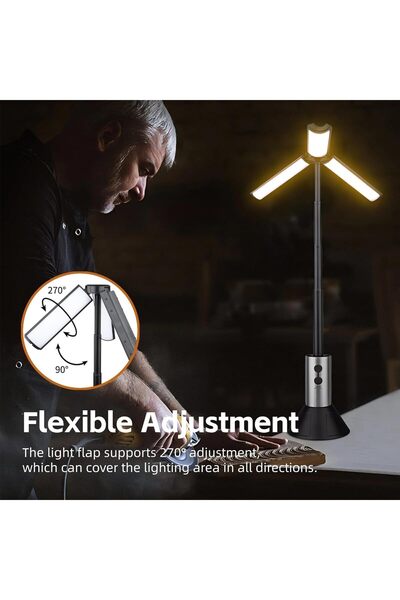 erorex Versatile LED Lanterns Telescopic Camping Lantern Hook Rechargeable Cordless Camping Light Tent