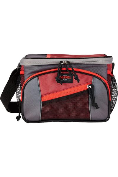 erorex Highland 6 can cooler with LDPE liner Maroon/red