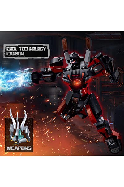 erorex لعبة بناء ساموراي ميك للبالغين، روبوت متجول، أسلحة، لعب إبداعي جذاب