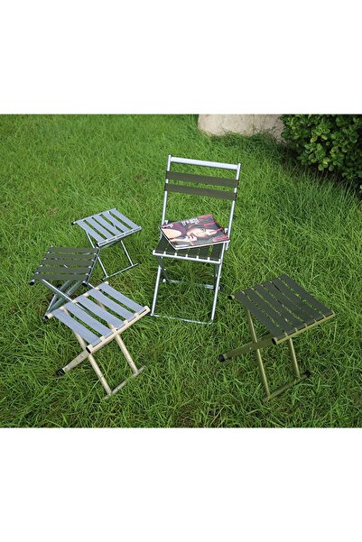 erorex Portable Folding Camping Stools Set Of 2 Green 31 X 26 X 30 Cm