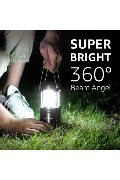 erorex LED Camping Lanterns Battery Powered Desert Camping Lights Collapsible IPX4 Water Resistant Super