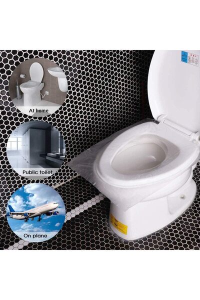 erorex 50 Pcs Travel Disposable Toilet Seat Cover Antibacterial Waterproof Portable Wc Pad Toilet Mat Baby