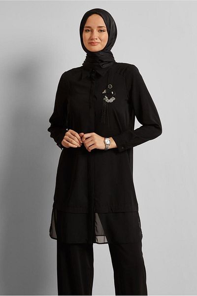 Alvina Brooch Detail Tunic 45553