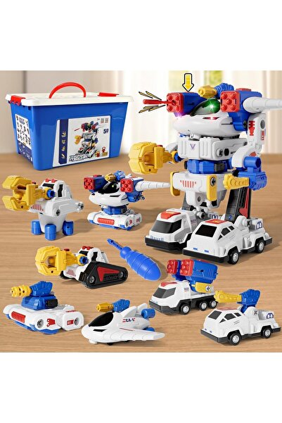 erorex 50Pcs Magnetic Transform Construction Toys Boys Age 3 5 Aircraft Vehicle Toy Sets Screw Tool