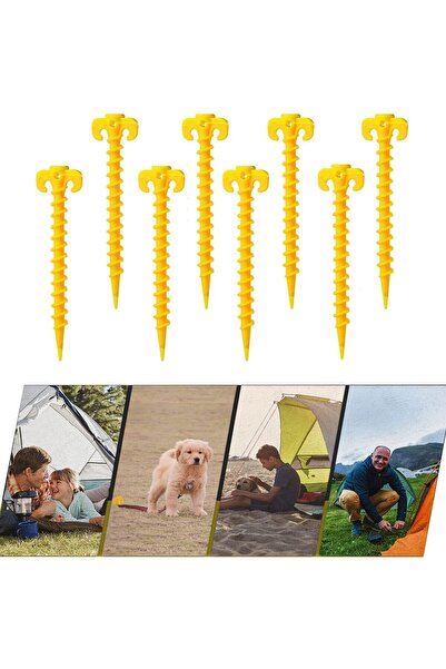erorex 8Pcs Tent Pegs Ground Anchors Pegs Heavy Duty Spiral Design Tent Stakes Screw Camping Stakes Pegs