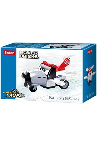 erorex مكعبات بناء طائرة من سلسلة باور بريكس، 51 قطعة، مناسبة للأعمار من 6 سنوات فما فوق