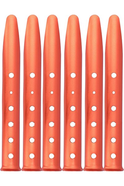 erorex 6Pcs Tent Stakes U‑Shaped Heavy Duty Aluminum Tent Pegs 12'' Ground Metal Lengthen Spikes Outdoor